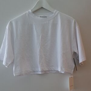 BNWT The Frankie Shop White Karina Cropped Tee XS